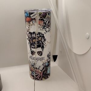 #TeacherLife White 20oz Tumbler